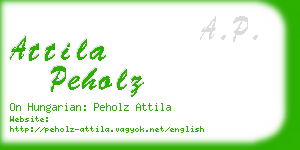 attila peholz business card